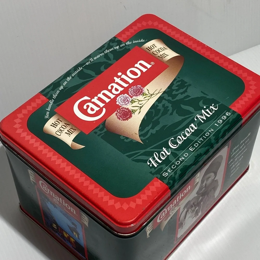 Vintage Tin Carnation Hot Cocoa Tin Vintage Decor